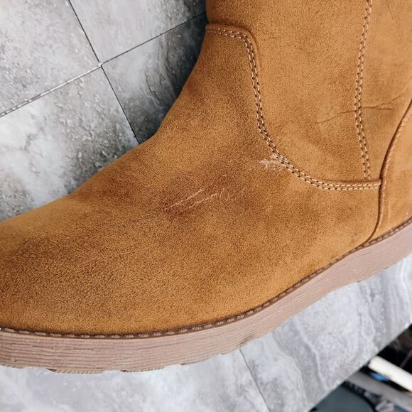 Cat & Jack Girls Size 4 Faux Suede Sherpa Insulated Full Zip Boot - Picture 12 of 13